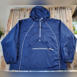 2000's Champion quarter zip windbreaker  mens Size 2XL